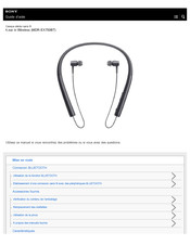 Sony MDR-EX750BT Guide D'aide