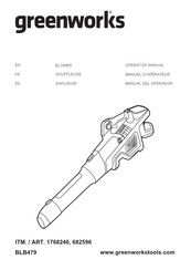 GreenWorks 1768240 Manuel D'opérateur