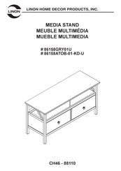 Linon 86158ATOB-01-KD-U Instructions D'assemblage