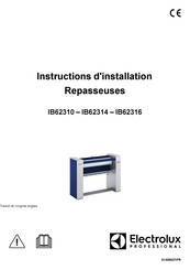 Electrolux Professional IB62316 Instructions D'installation