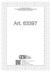 Gessi 63397 Instructions De Montage