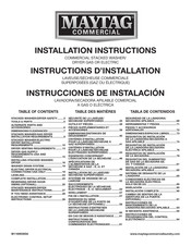 Maytag Commercial MLE22PRAYW Instructions D'installation