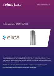 Elica Stone IX/A/33 Prescriptions De Montage Et Mode D'emploi