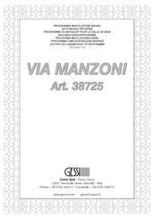 Gessi VIA MANZONI 38725 Instructions De Montage