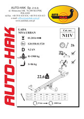 AUTO-HAK N11V Instructions De Montage