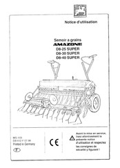 Amazone D8-40 SUPER Notice D'utilisation