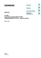 Siemens SIMATIC S7-300 Mise En Route