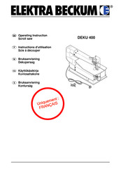 Elektra Beckum DEKU 400 Instructions D'utilisation