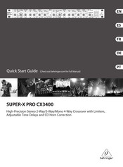 Behringer SUPER-X PRO CX3400 Guide De Démarrage Rapide