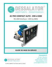 DESSALATOR D200 Guide De Mise En Service