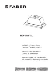 Faber NEW CRISTAL Instructions D'installation