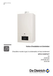 De Dietrich MPX2 COMPACT Notice D'installation Et D'entretien