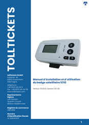 TOLLTICKETS 5310 Manuel D'installation Et D'utilisation