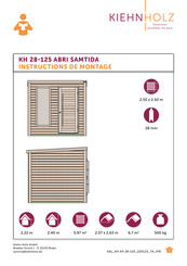 Kiehn-Holz KH 28-125 ABRI SAMTIDA Instructions De Montage