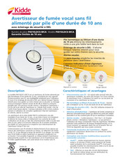 Kidde P4010LACS-WCA Mode D'emploi