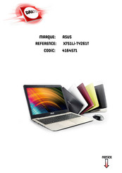 Asus X751LJ-TY261T Manuel Électronique