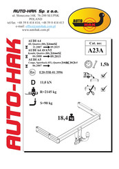 AUTO-HAK A23A Instructions De Montage