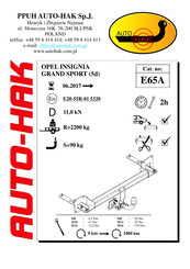 AUTO-HAK E65A Instructions De Montage