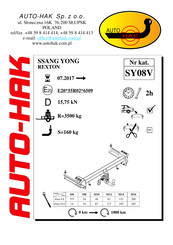 AUTO-HAK SY08V Instructions De Montage