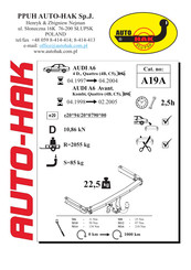 AUTO-HAK A19A Instructions De Montage