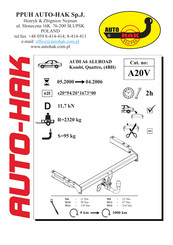 AUTO-HAK A20V Instructions De Montage