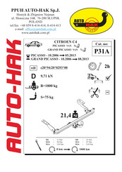 AUTO-HAK P31A Instructions De Montage