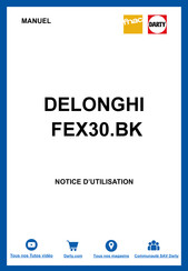 DeLonghi FEX30.BK Mode D'emploi