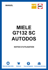 Miele G7132 SC AUTODOS Mode D'emploi