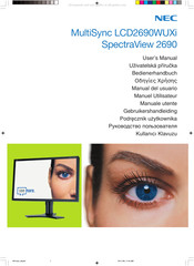 NEC SpectraView 2690 Manuel Utilisateur