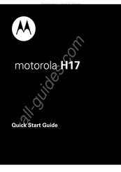 Motorola H17 Guide De Démarrage Rapide