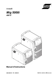 ESAB Aristo Mig 5000i 400 V Manuel D'instructions