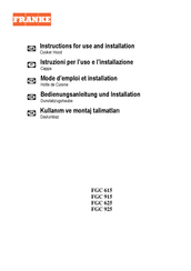 Franke FGC 915 Mode D'emploi Et Installation