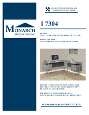 Monarch Specialties I 7304 Instructions D'assemblage