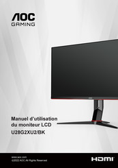 AOC GAMING U28G2XU2/BK Manuel D'utilisation