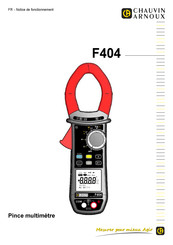 Chauvin Arnoux F404 Notice De Fonctionnement