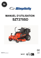 Simplicity SZT275SD Manuel D'utilisation