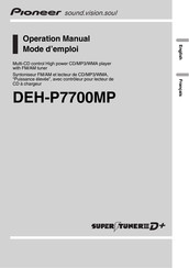 Pioneer DEH-P7700MP Mode D'emploi