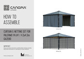 Palram CANOPIA PALERMO 14x14/4.3x4.3m Instructions De Montage