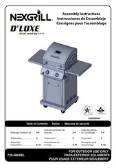 Nexgrill DeLuxe dual energy 720-0864BL Consignes Pour L'assemblage