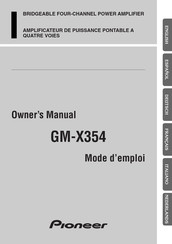 Pioneer GM-X354 Mode D'emploi