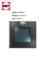 Gaggenau BO 250-101 Notice D'utilisation