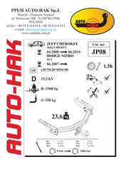 AUTO-HAK JP08 Instructions De Montage