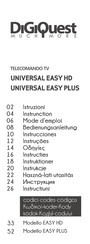 DiGiQuest UNIVERSAL EASY PLUS Mode D'emploi