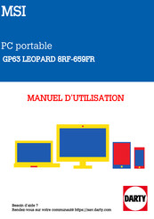 MSI GP63 LEOPARD 8RF-659FR Manuel D'utilisation