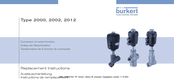 Burkert 2000 Instructions De Remplacement