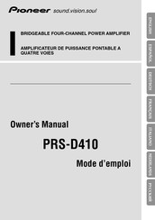 Pioneer PRS-D410 Mode D'emploi