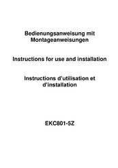 Exquisit EKC801-5Z Instructions D'utilisation Et D'installation