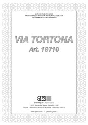 Gessi VIA TORTONA 19710 Instructions De Montage