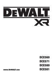 DeWalt XR DCE560 Traduction De La Notice D'instructions Originale