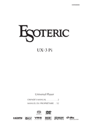 Esoteric UX-3 Pi Manuel Du Propriétaire